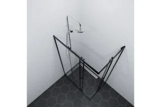 Душевой уголок Triton Вента Щ0000053749 120x80 см профиль чёрный стекло прозрачное